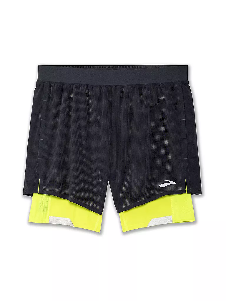 BROOKS | Herren 2in1 Laufshort Run Visible 5" | grau