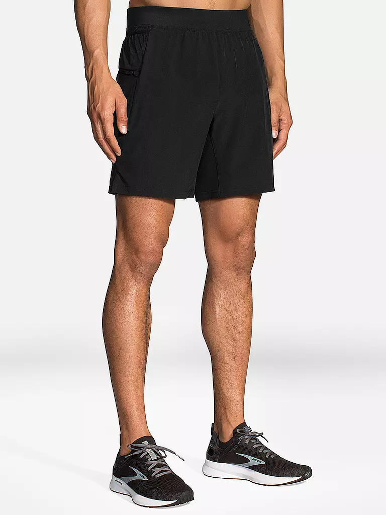 BROOKS | Herren 2in1 Laufshort Sherpa 7" | schwarz