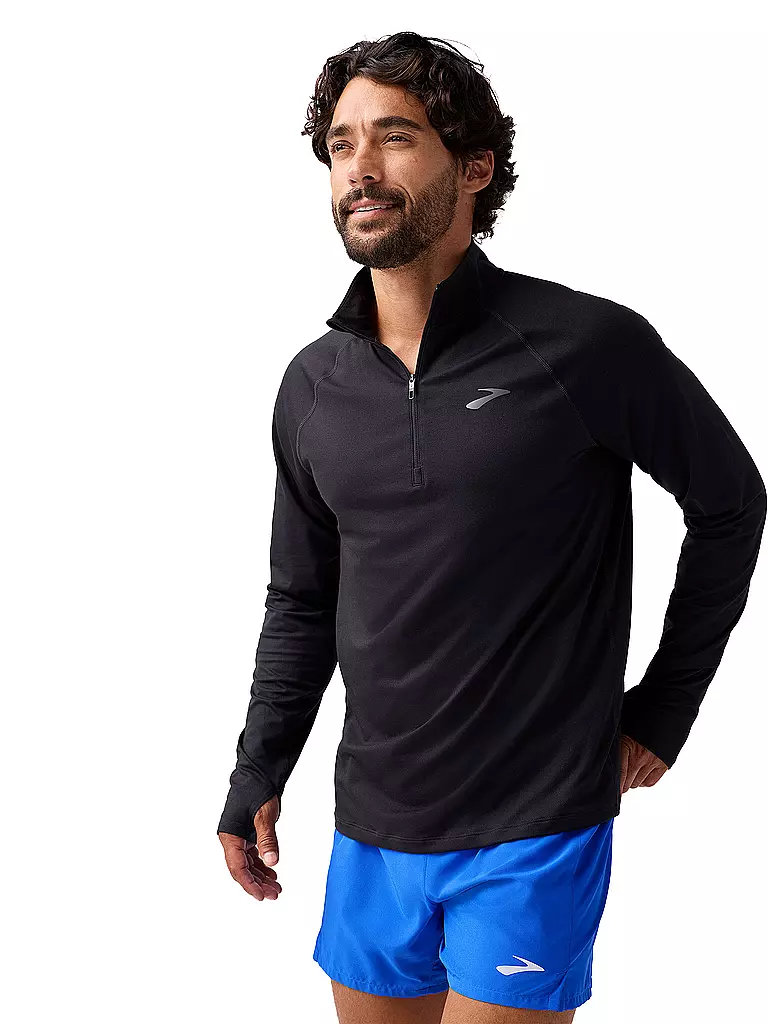 BROOKS | Herren Lauf Zipshirt Dash 3.0 | schwarz