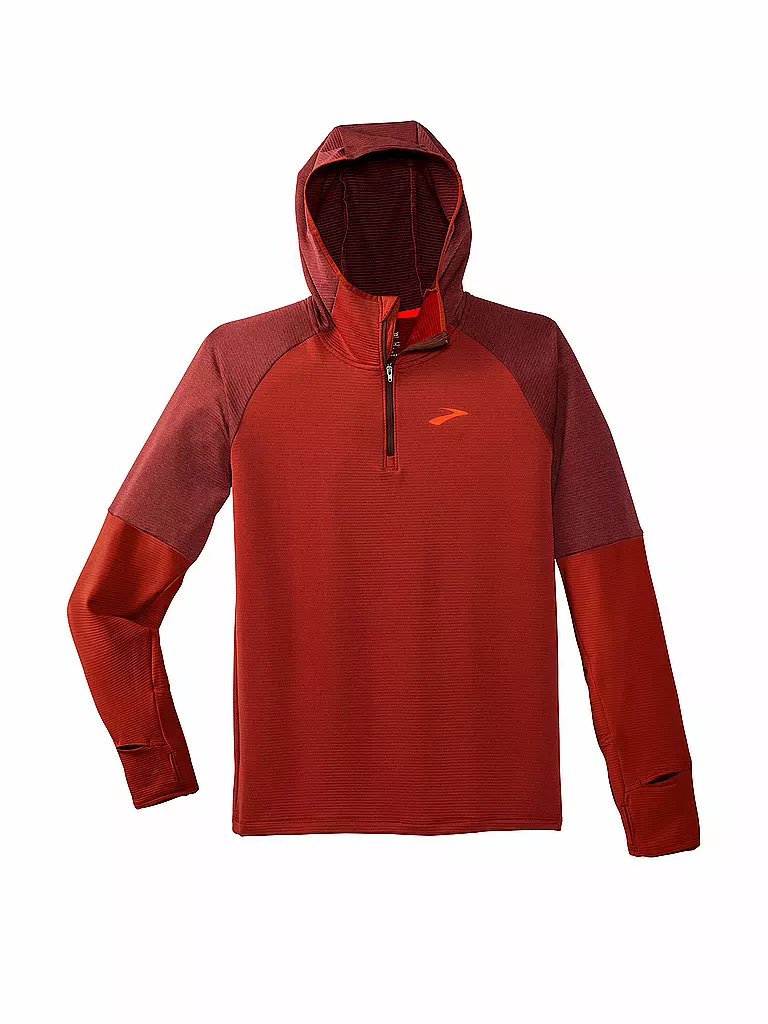 BROOKS | Herren Laufhoodie Notch Thermal Hoodie 2.0 | rot