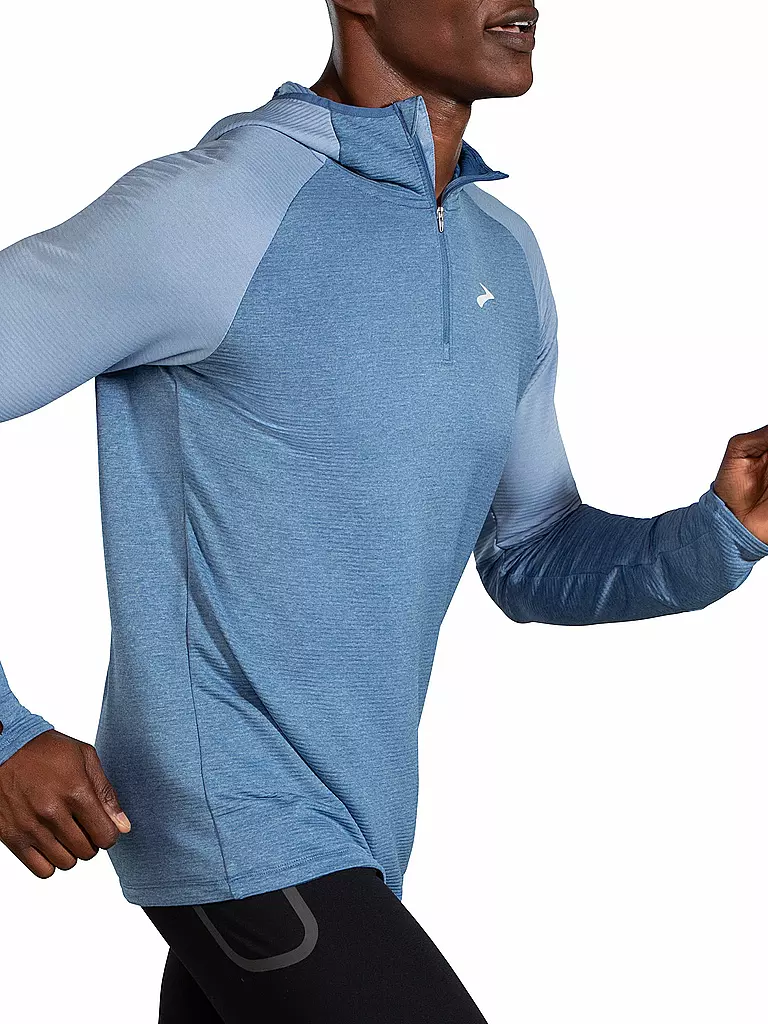 BROOKS | Herren Laufhoodie Notch Thermal Hoodie 2.0 | hellblau