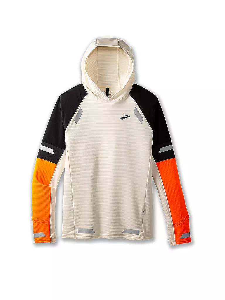 BROOKS | Herren Laufhoodie Run Visible Thermal 2.0 | weiss