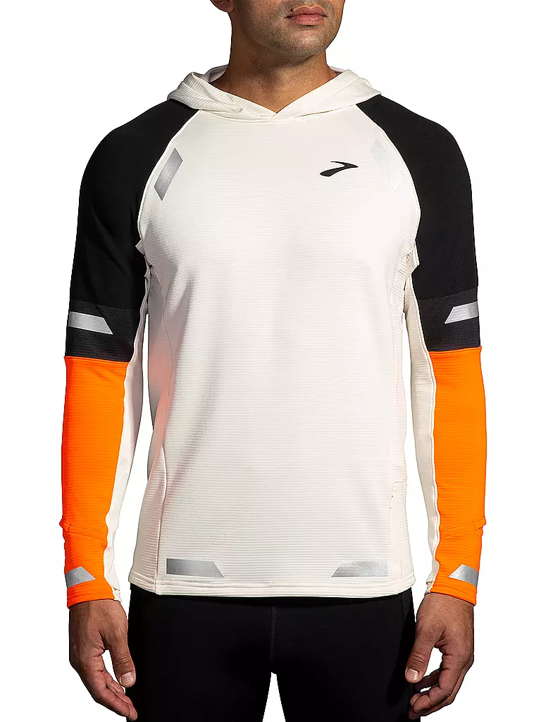 BROOKS | Herren Laufhoodie Run Visible Thermal 2.0 | weiss