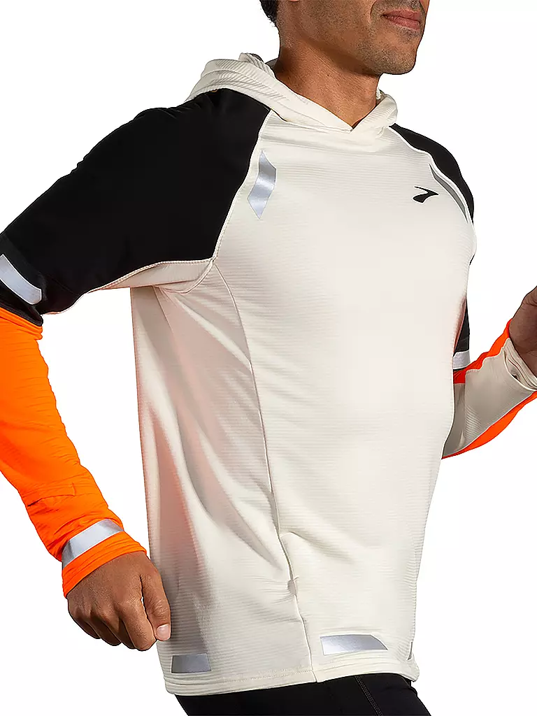 BROOKS | Herren Laufhoodie Run Visible Thermal 2.0 | weiss