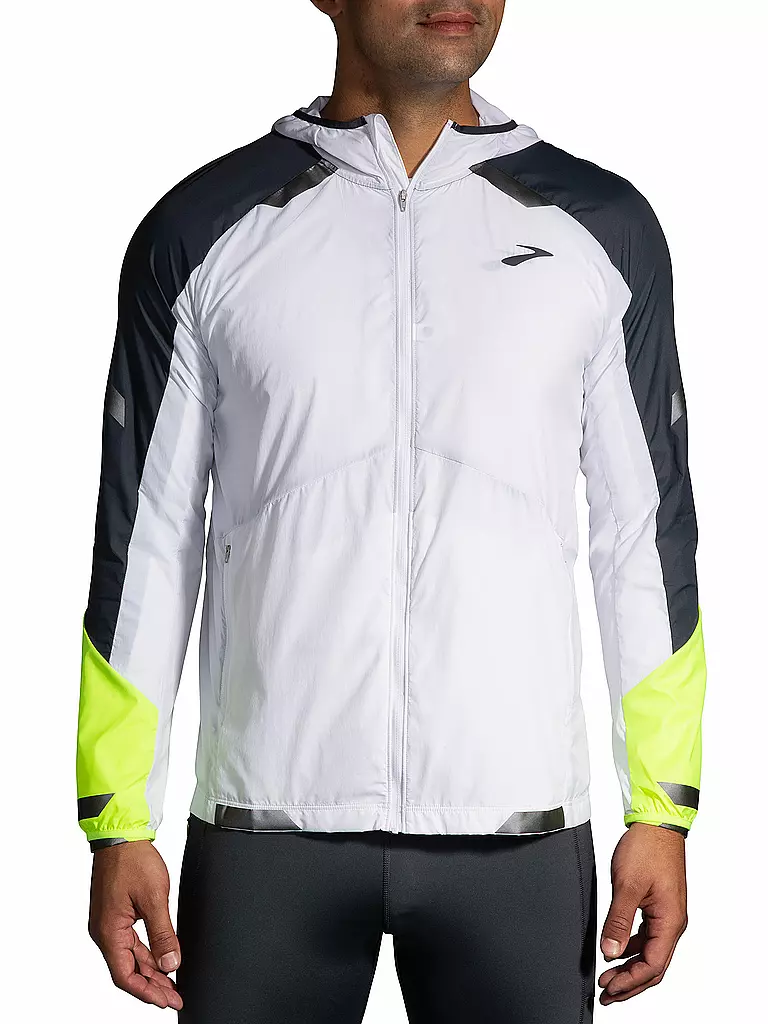 BROOKS | Herren Laufjacke Run Visible Convertible Jacket | weiss