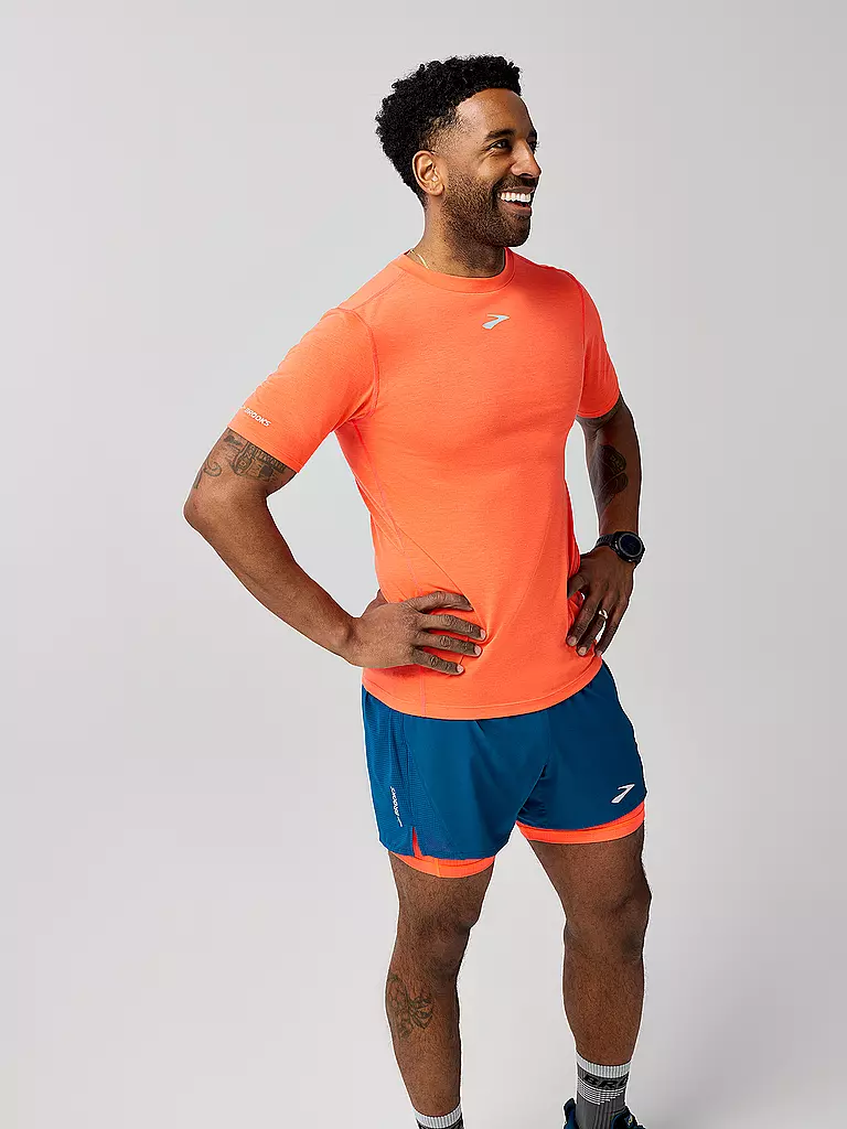 BROOKS | Herren Laufshirt High Point SS | koralle