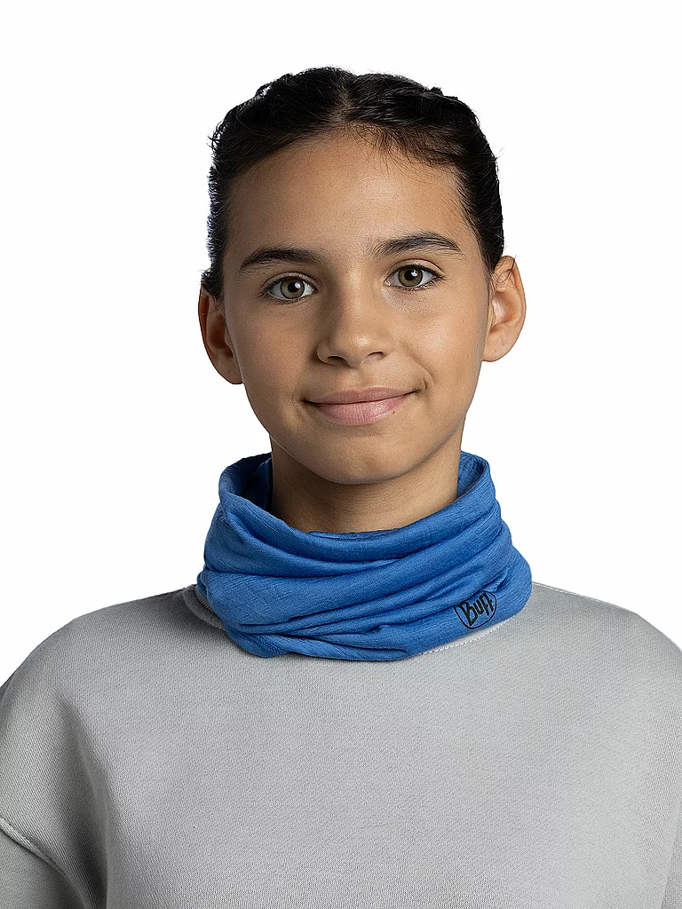 BUFF Kinder Multifunktionstuch Lightweight Merino Wool blau — Bild 3