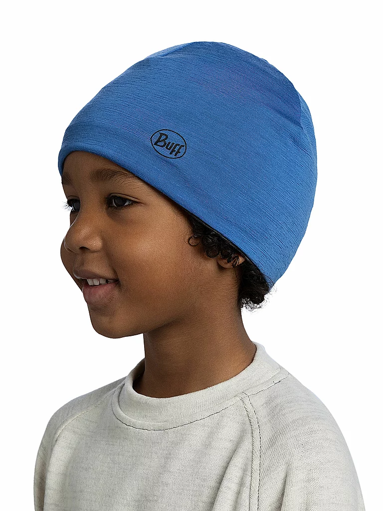 BUFF Kinder Mütze Lightweight Merino Wool blau — Bild 3