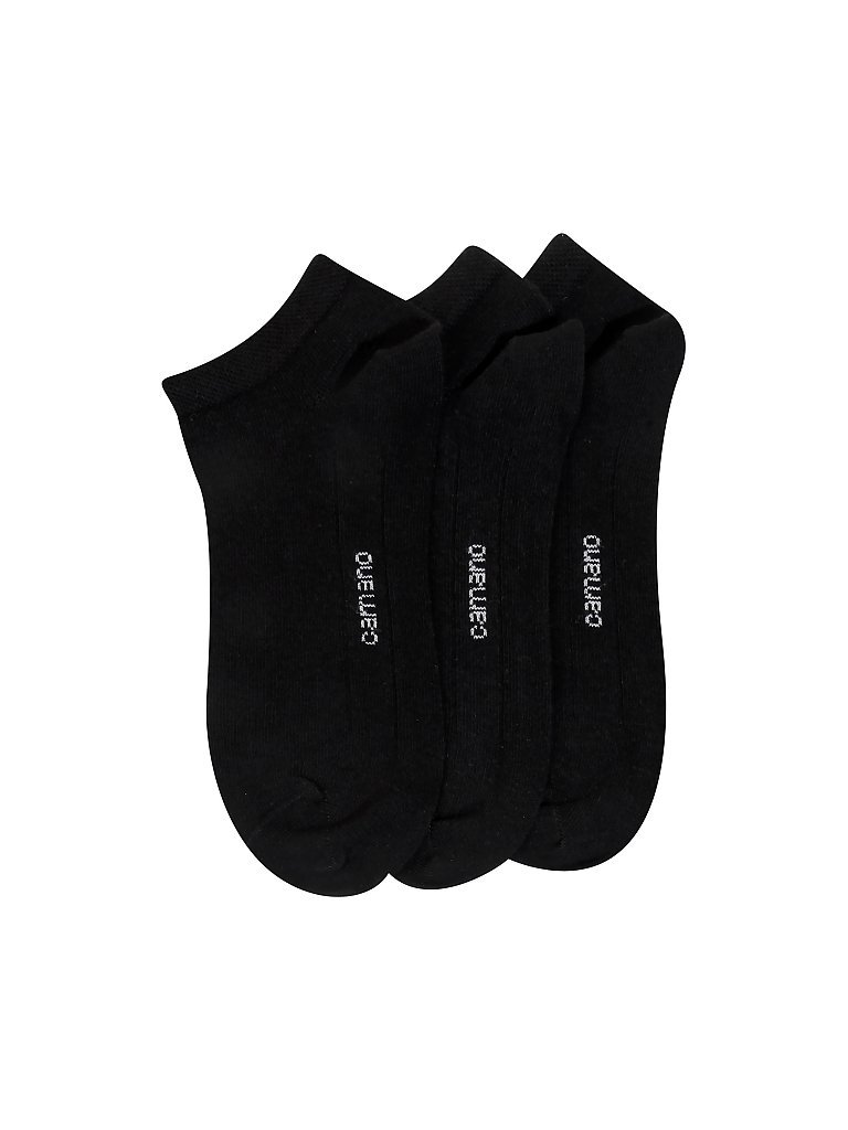 CAMANO Sneaker-Socken 3er Pkg. schwarz | 35-38