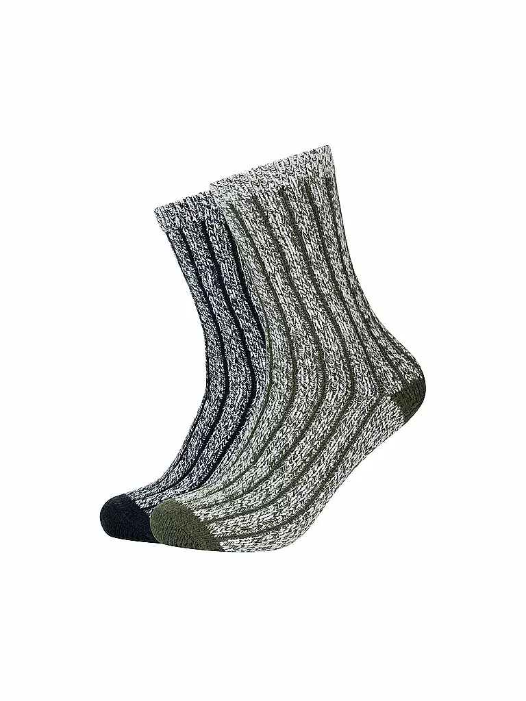 CAMANO | Herren Freizeitsocken Cosy Mouline 2er Pkg. | dunkelgrün