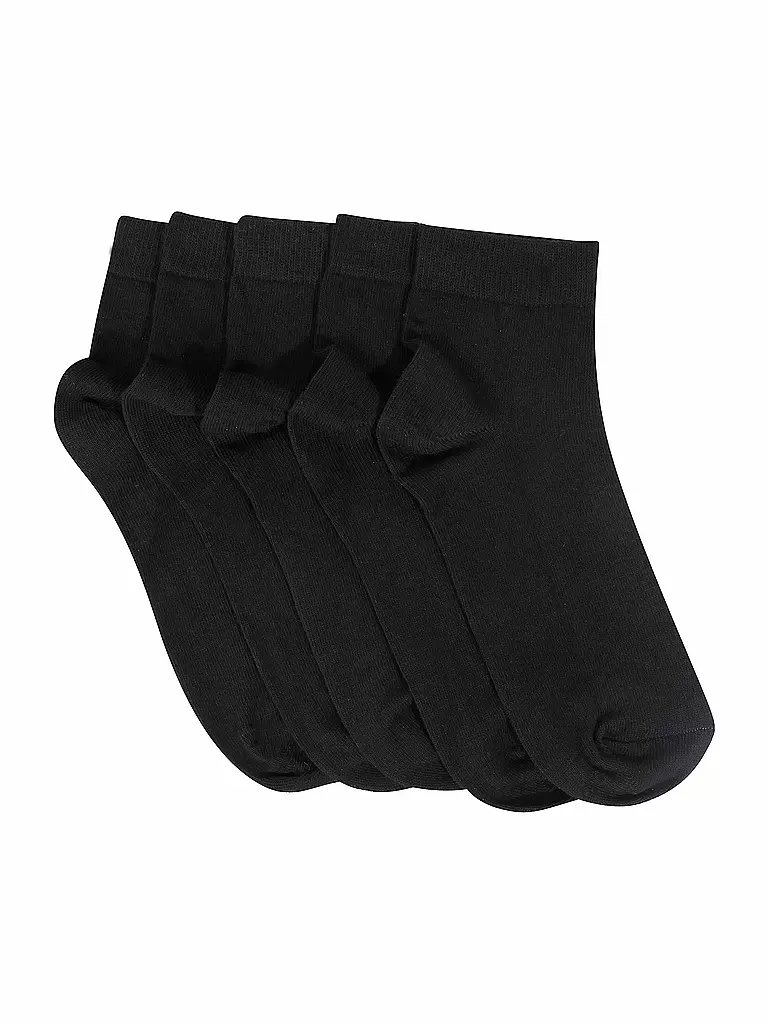 CAMANO | Kurzsocken CA-Soft Quarter 5er Pkg. | schwarz