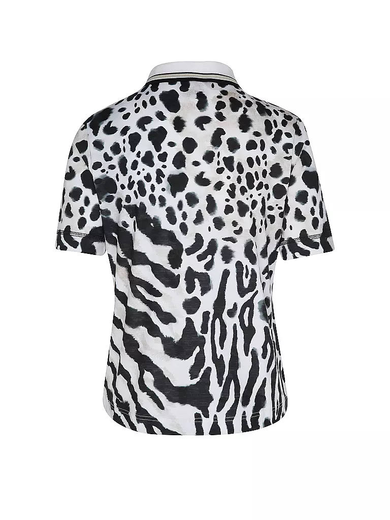 CANYON | Damen Polo Animalprint | weiss