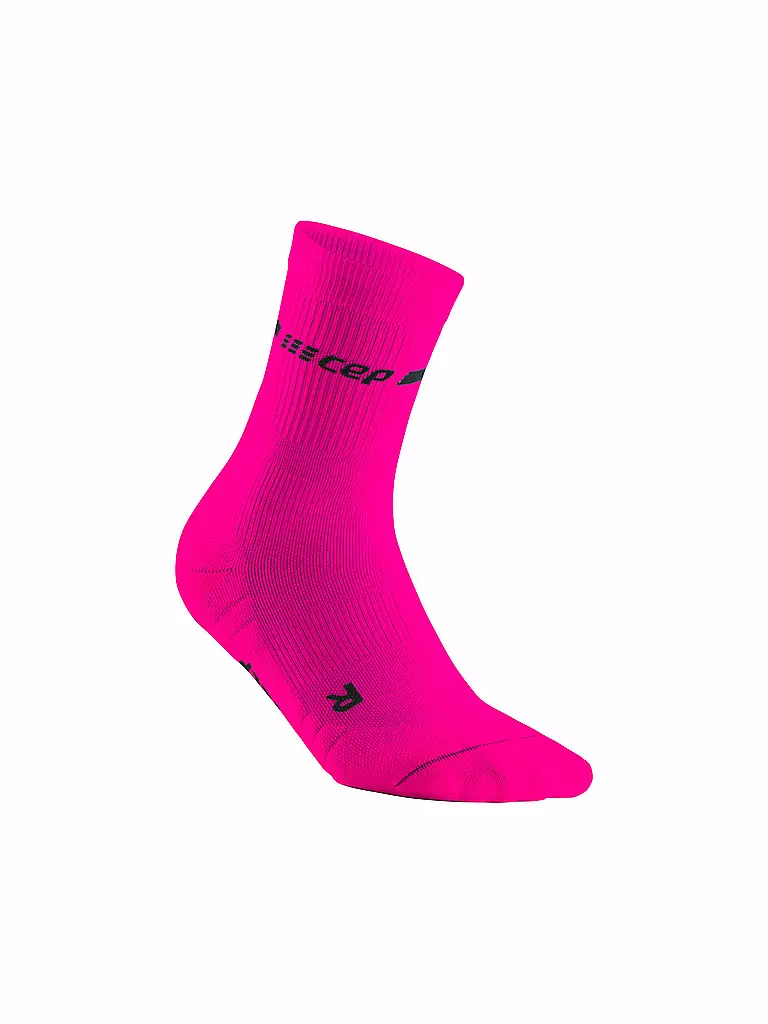 CEP | Damen Kompressionssocken Neon Mid Cut | pink