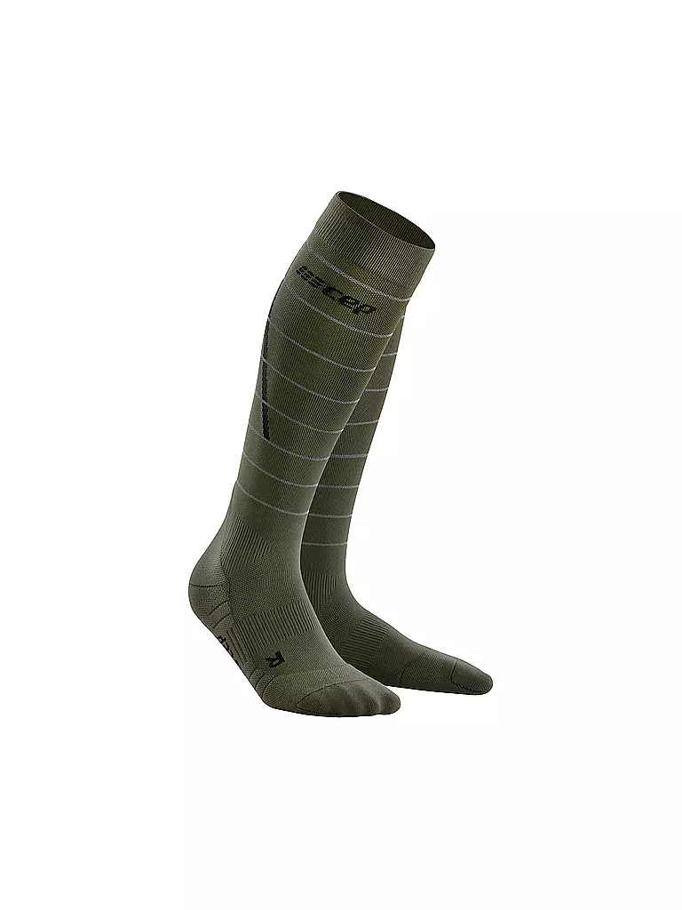 CEP Herren Kompressionsstutzen Reflective Socks olive