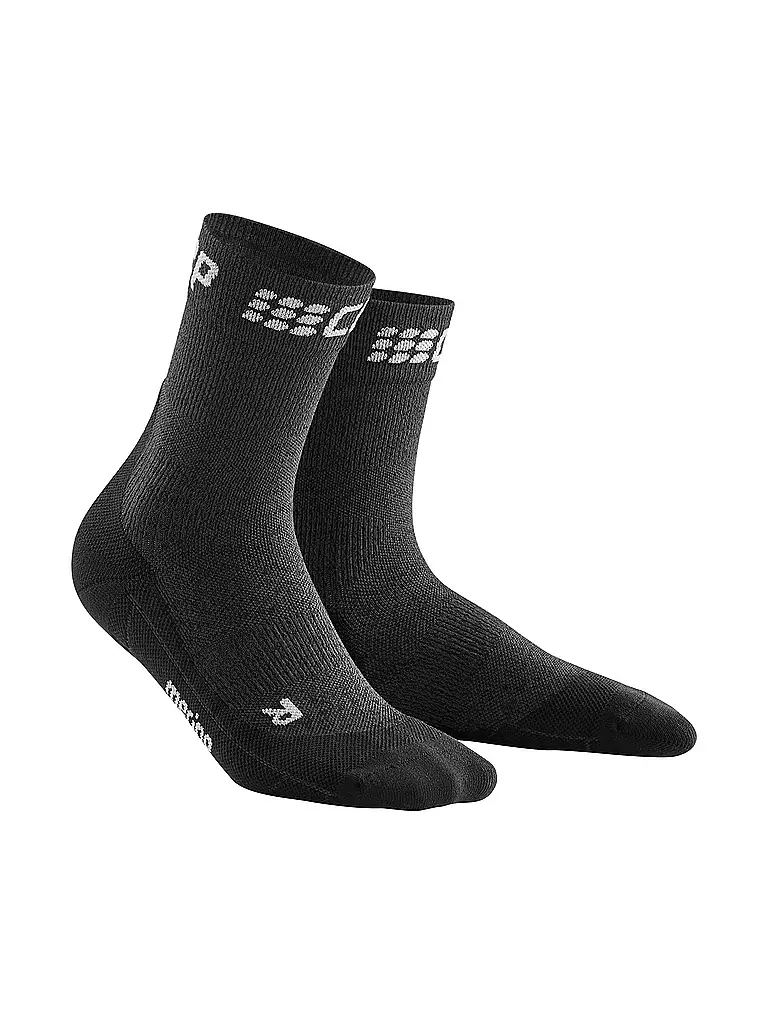 CEP | Herren Laufsocken Winter Short Socks | schwarz