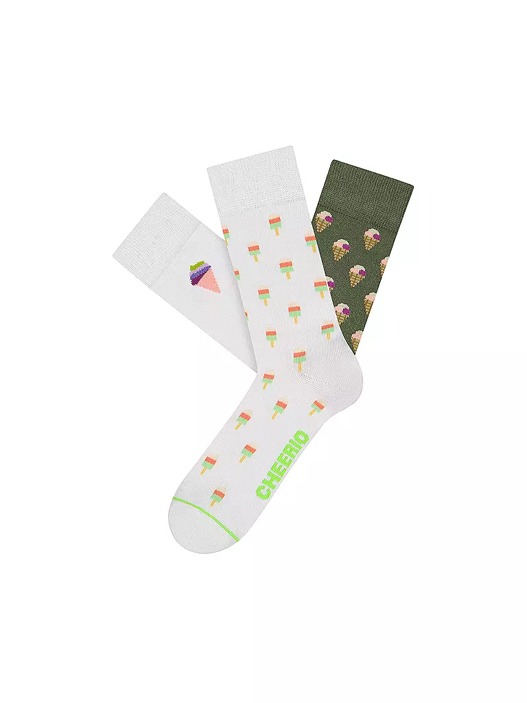 CHEERIO | Socken Ice Ice Baby 3er Pack | weiss