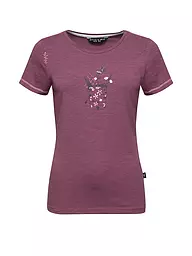 CHILLAZ | Damen Klettershirt Chalkbag Flower | Dunkelrot