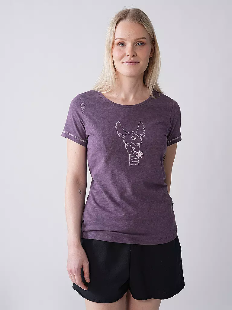 CHILLAZ | Damen Klettershirt Happy Alpaca | lila