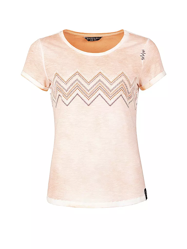 CHILLAZ | Damen Klettershirt Oetztal ZigZag Ornament | koralle