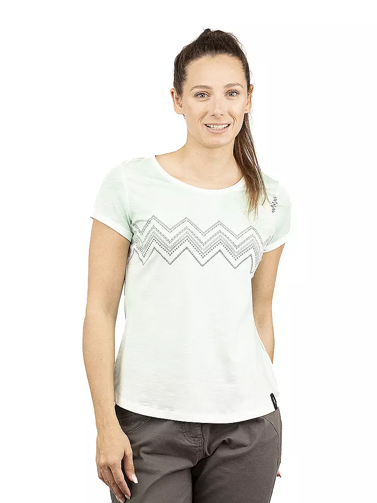 CHILLAZ | Damen Klettershirt Oetztal ZigZag Ornament | hellgrün