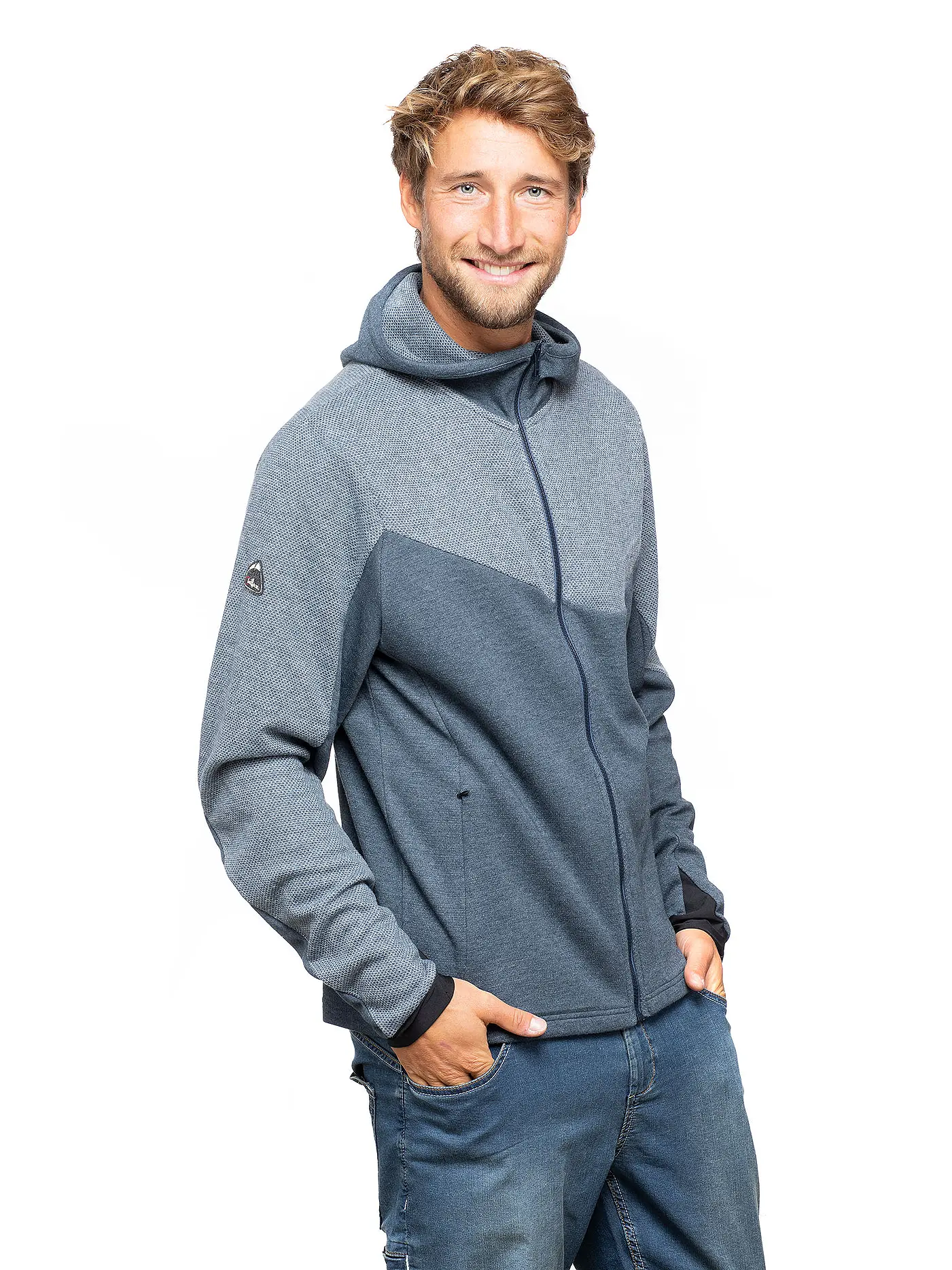 CHILLAZ | Herren Kapuzenjacke Mounty Fleece | dunkelblau