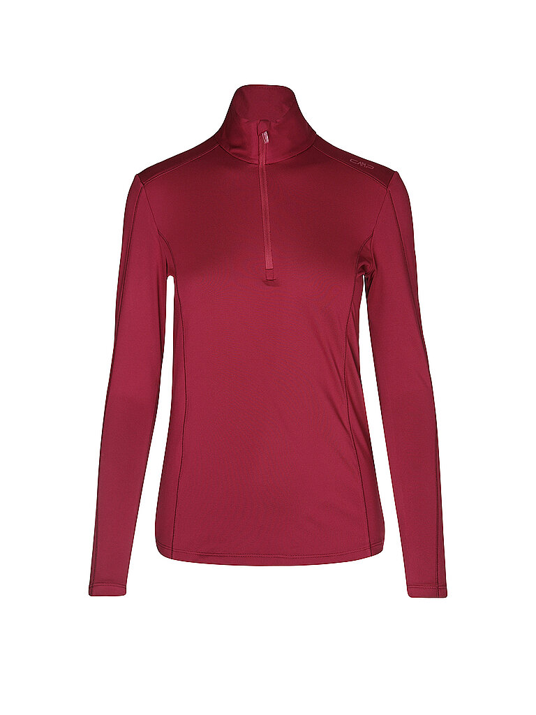 CMP Damen Unterzieh Zipshirt Sweat Softtech dunkelrot