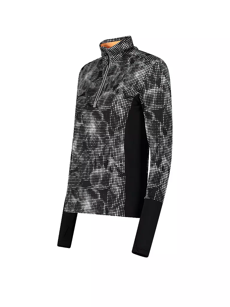 CMP | Damen Unterzieh Zipshirt Warm Printed | schwarz