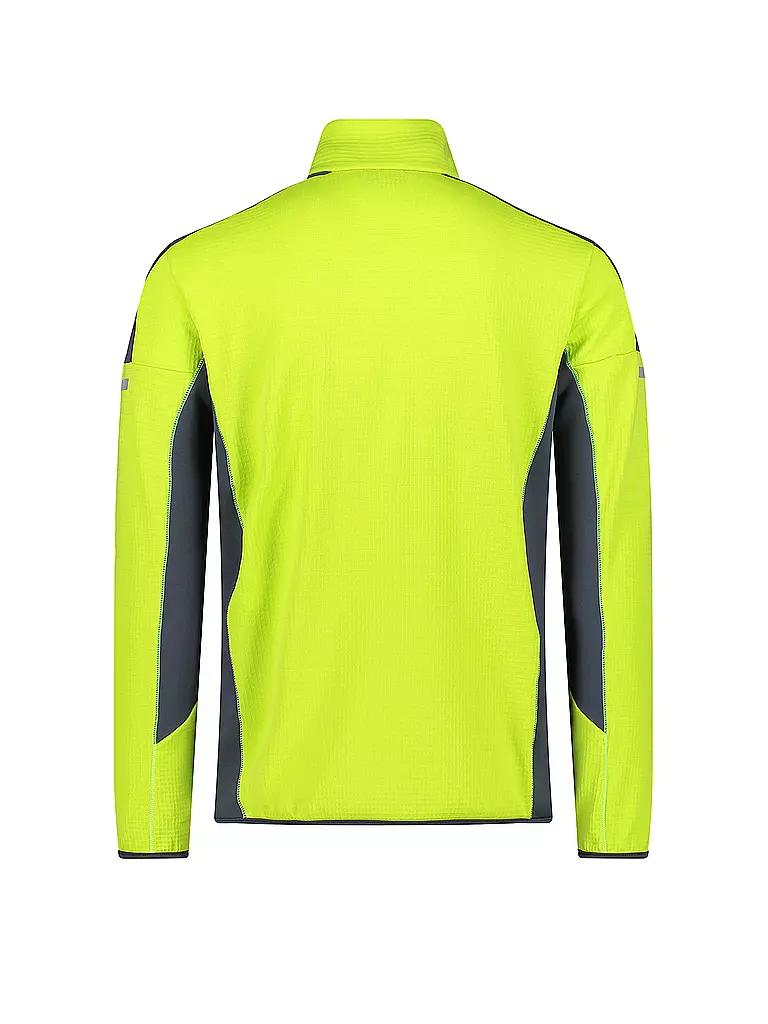 CMP | Herren Touren Zipshirt Grid Tech Color Block mit reflektierendem Druck | grün