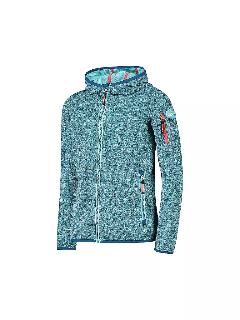 CMP | Mädchen Strickfleecejacke Knitted Hoodie | hellblau