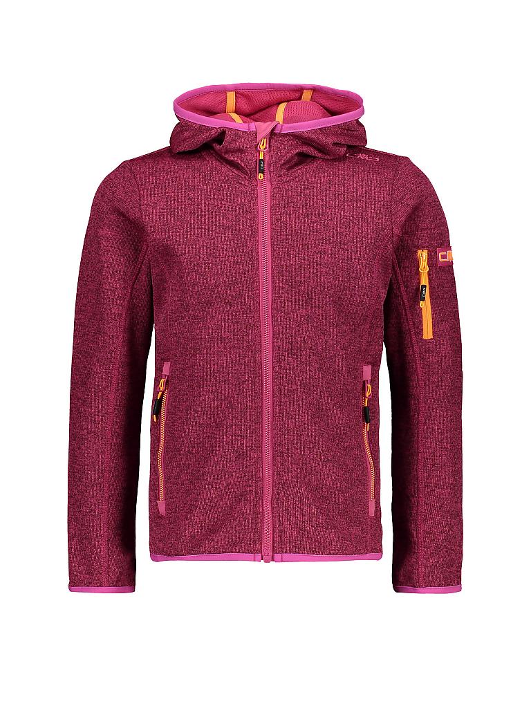 CMP Mädchen Strickfleecejacke Knitted Hoodie Pink