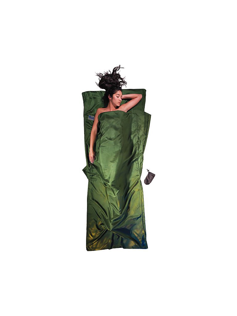 COCOON Reiseschlafsack Travelsheet Seide grün