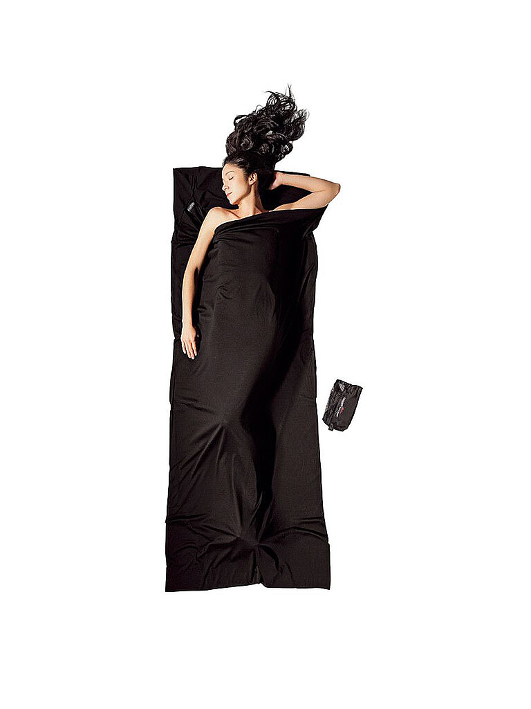 COCOON Reiseschlafsack Travelsheet Merino 19x12cm 600g schwarz