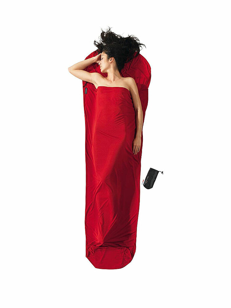 COCOON Innenschlafsack Mummyliner Radiator Thermolite 16x10cm 370g  rot