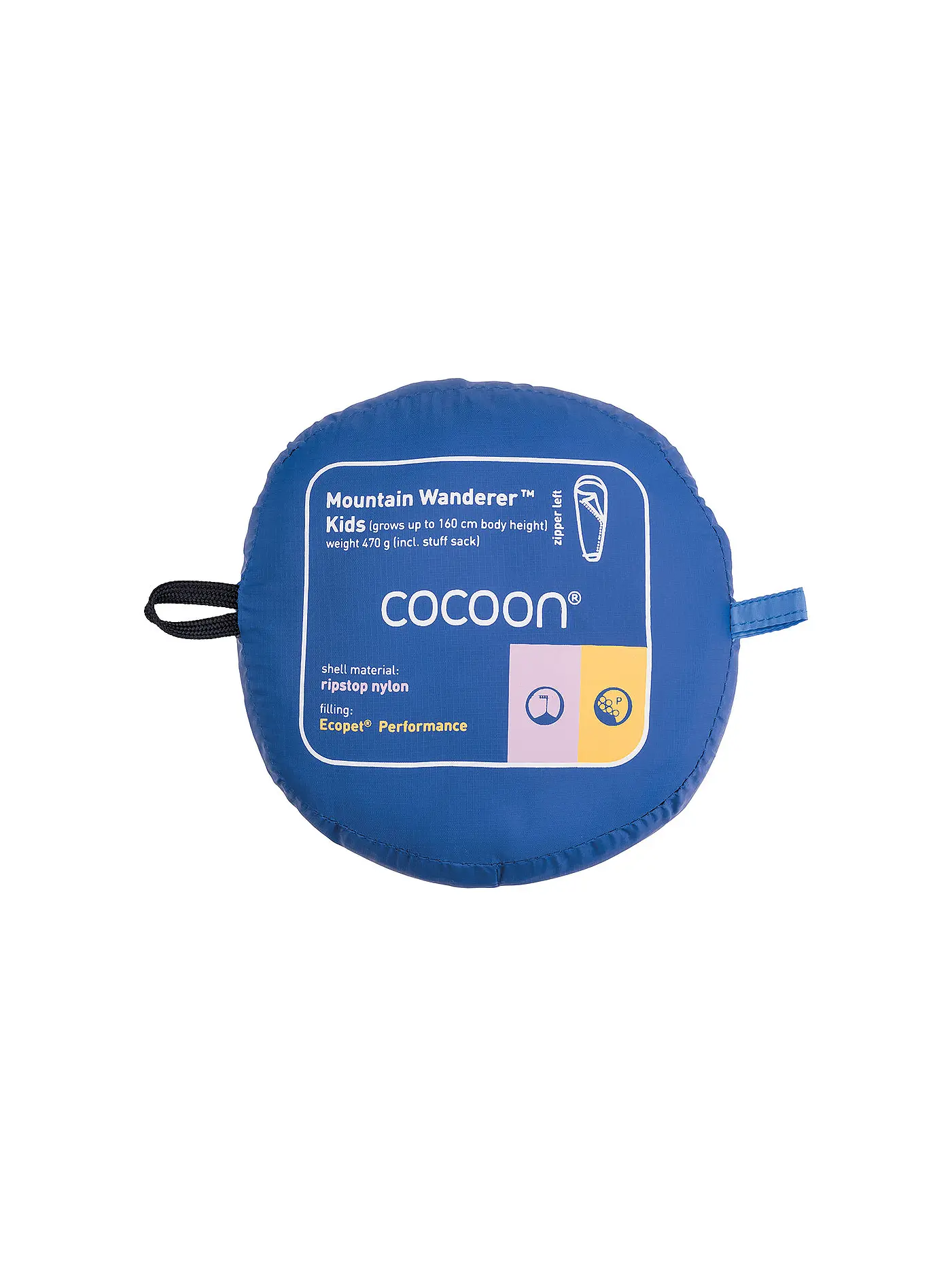 COCOON | Kinder Schlafsack Sommer Mountain Wanderer | blau