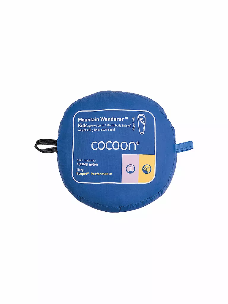 COCOON | Kinder Schlafsack Sommer Mountain Wanderer | blau