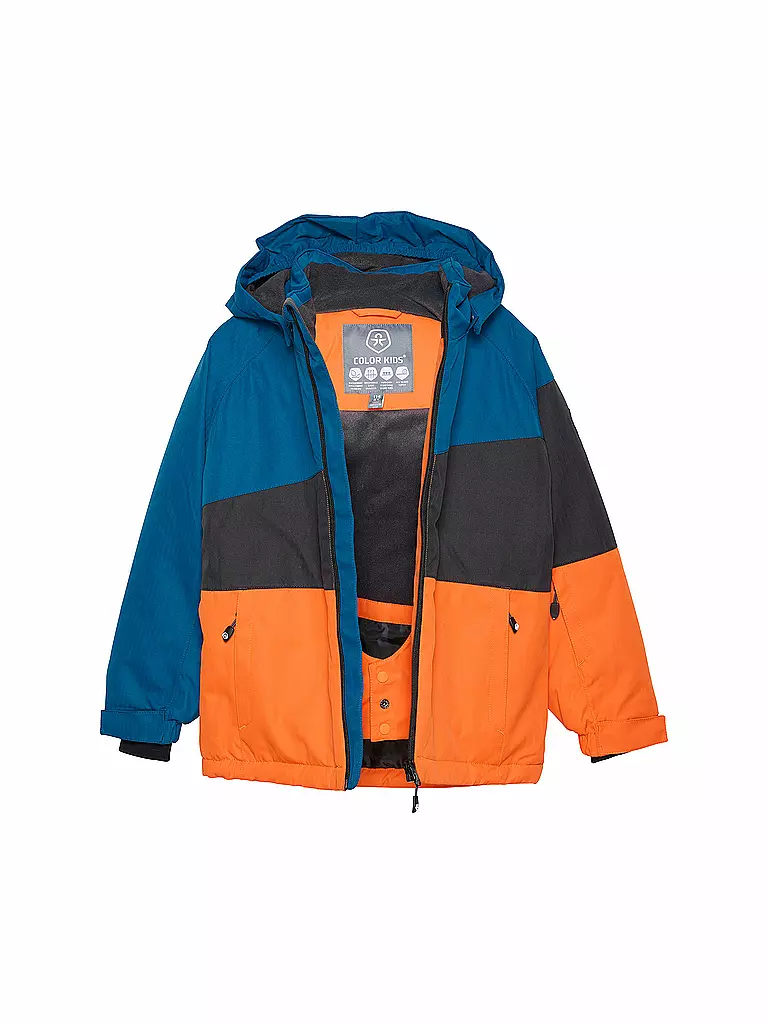 COLOR KIDS | Kinder Skijacke Colorblock | orange