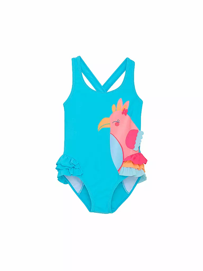 COLOR KIDS | Mädchen Badeanzug Application | türkis