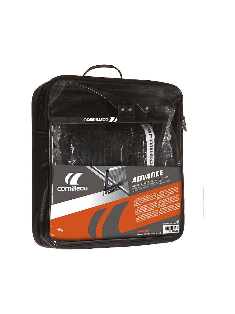 CORNILLEAU Tischtennis Netzgarnitur Advanced schwarz