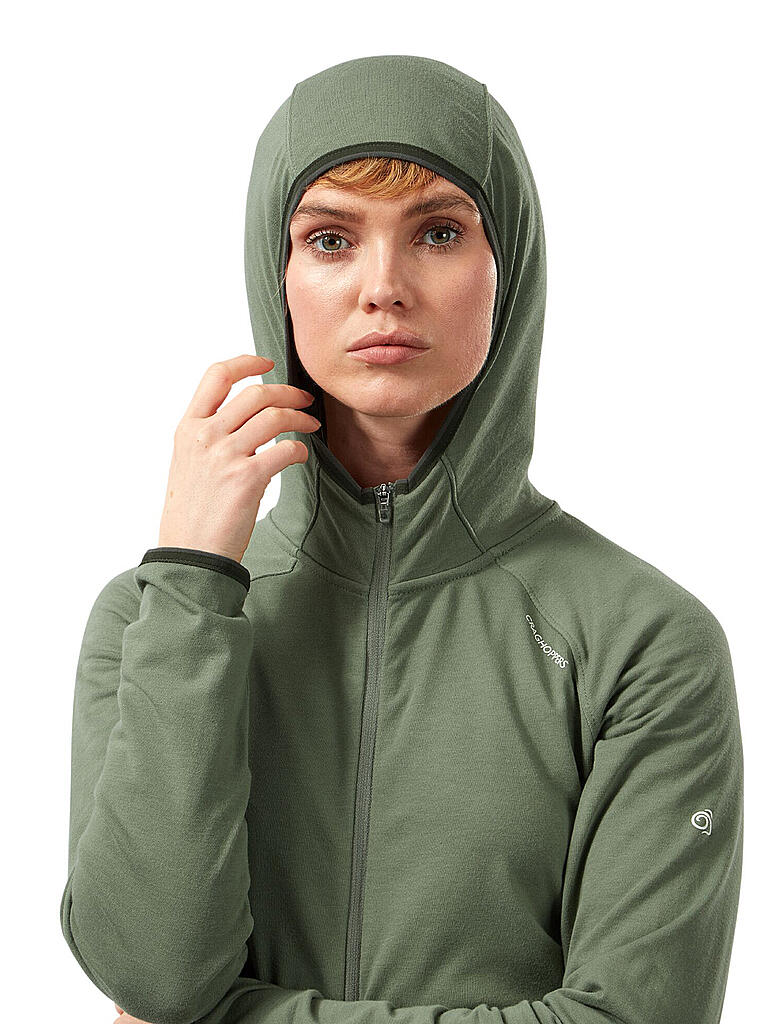 CRAGHOPPERS | Damen Kapuzenjacke NosiLife Nilo | olive