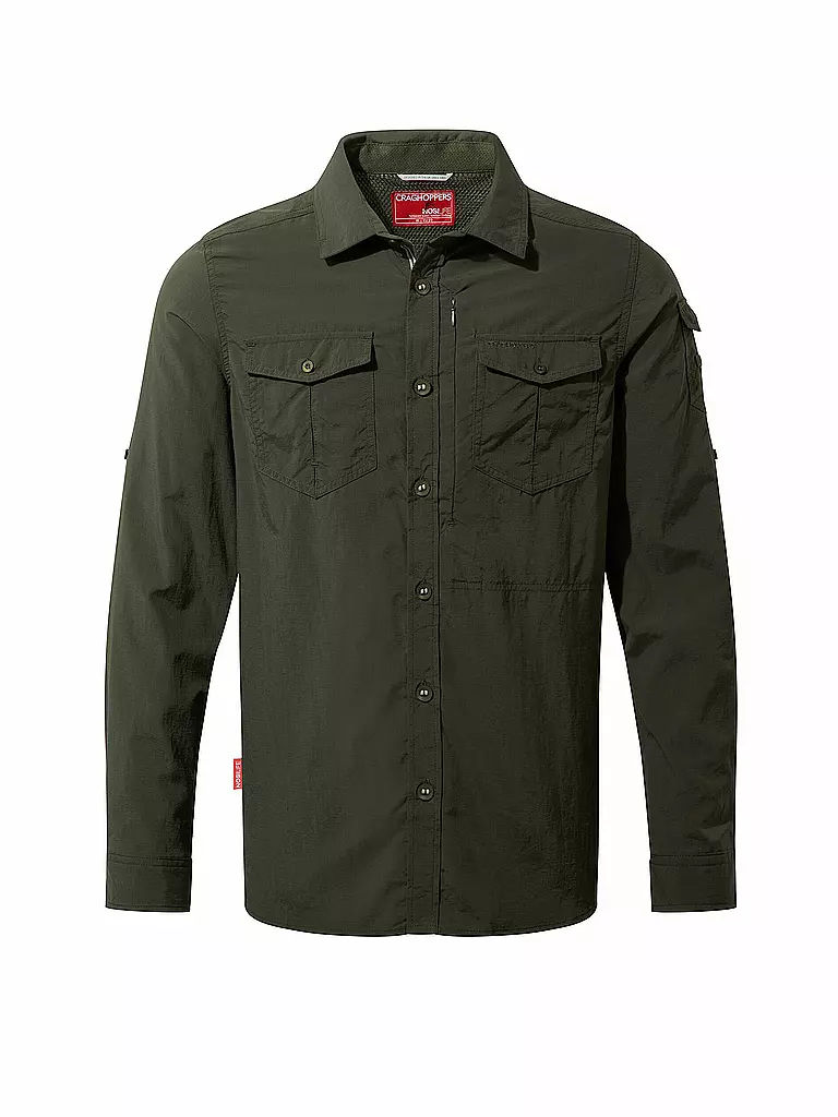 CRAGHOPPERS | Herren Outdoorhemd Adventure NosiLife LS | olive