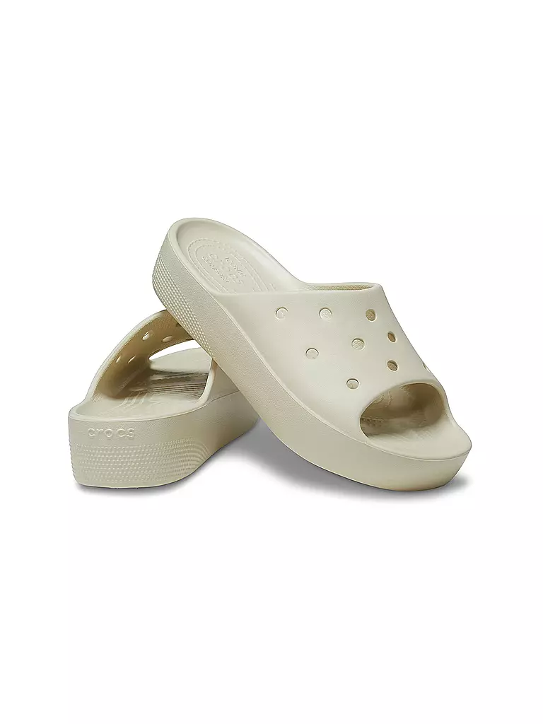 CROCS | Badepantoffel Classic Platform Slide | beige