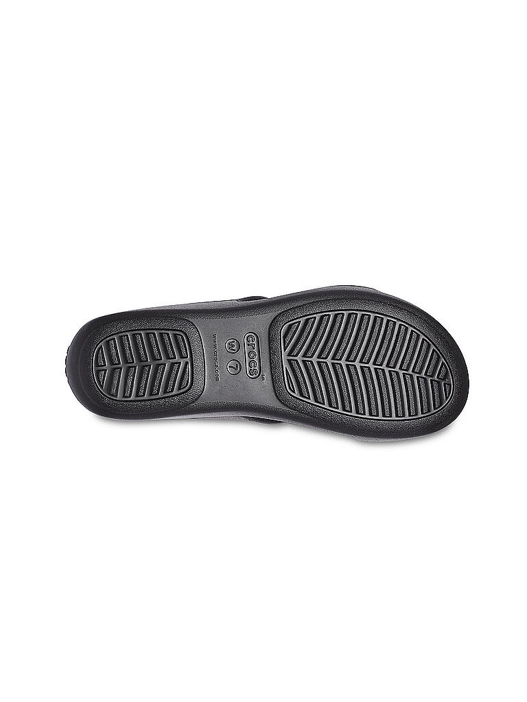 CROCS | Damen Badepantoffeln Crocs Monterey Shimmer Slip-On Wedge | schwarz