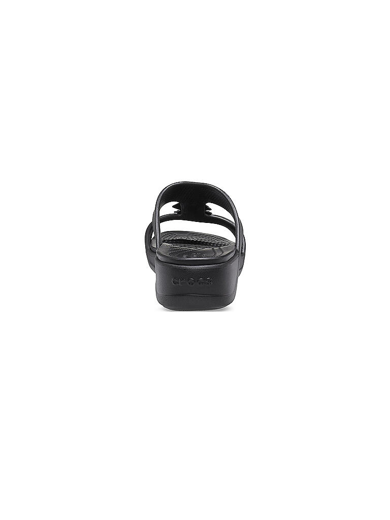 CROCS | Damen Badepantoffeln Crocs Monterey Shimmer Slip-On Wedge | schwarz