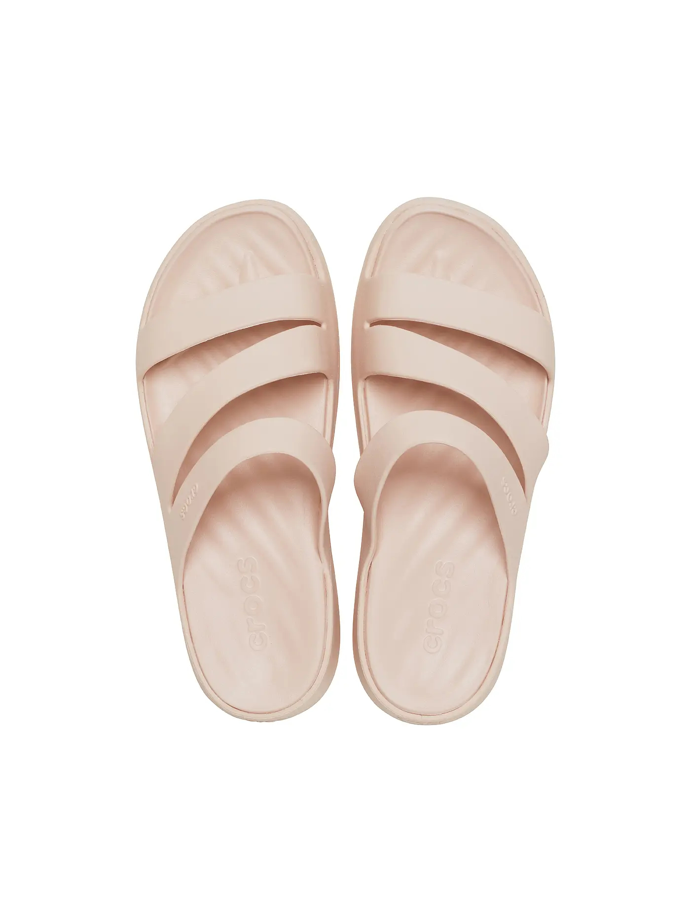 CROCS | Damen Badepantoffeln Getaway Strappy | hellgrau