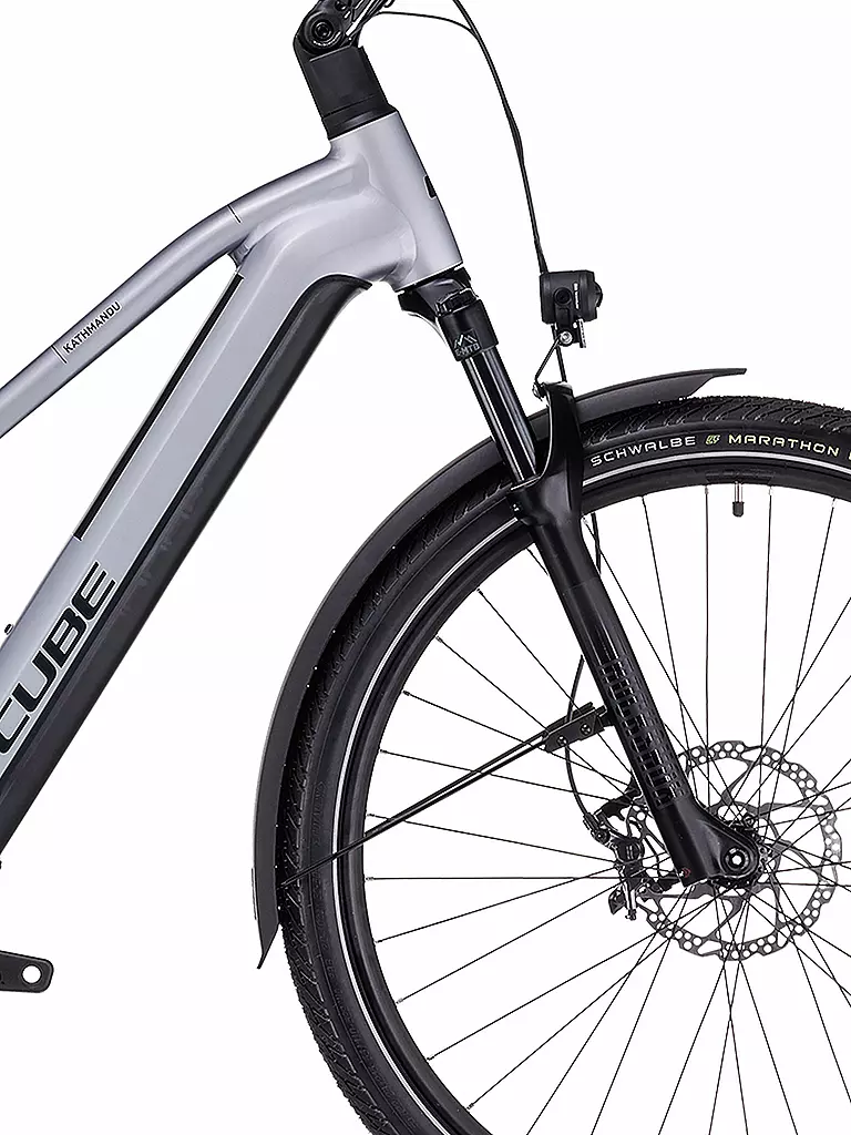CUBE | Damen E-Trekkingbike 28" Kathmandu Hybrid SLX 750 2023 | silber