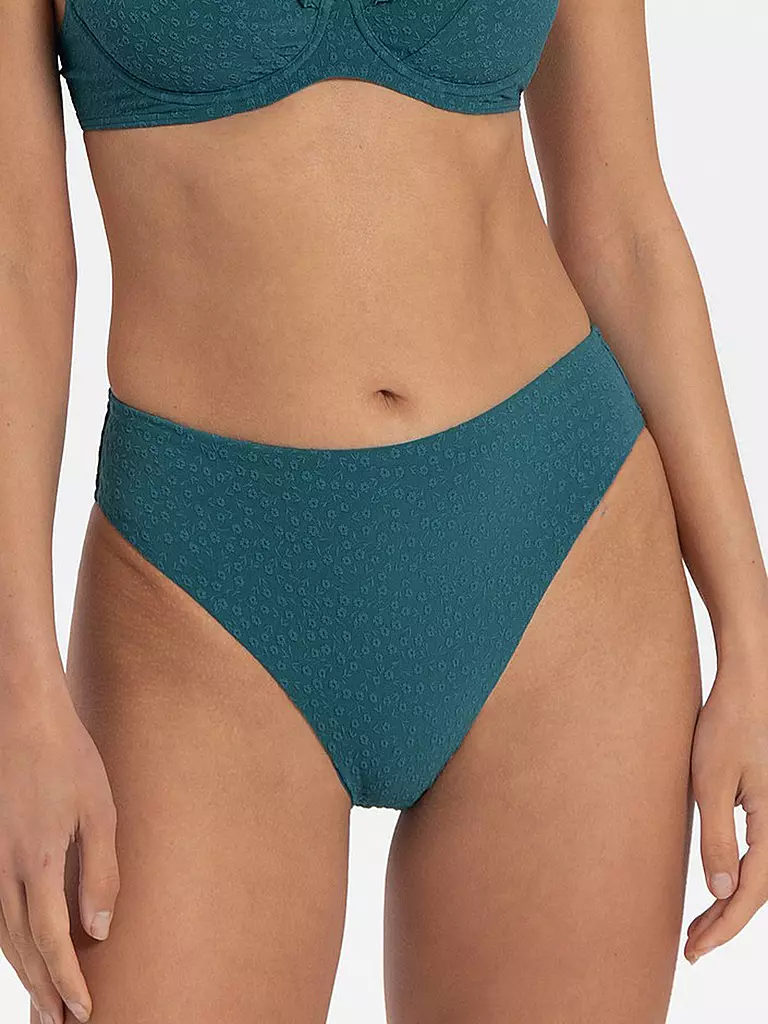 CYELL | Damen Bikinihose Flora Teal | dunkelgrün