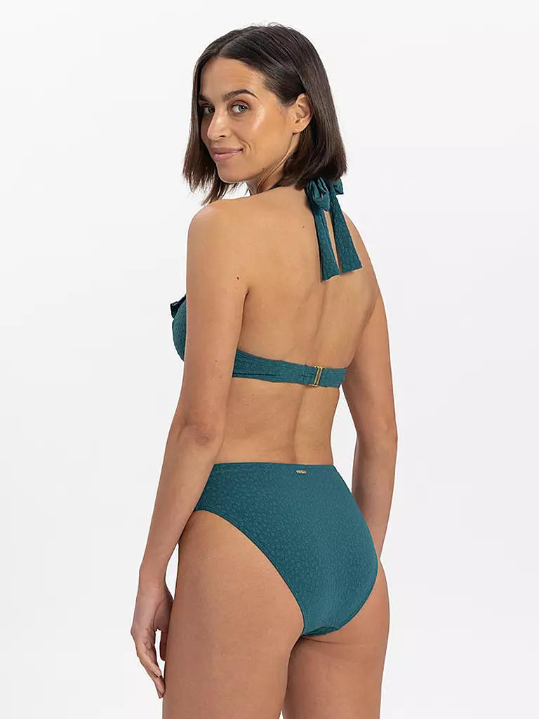 CYELL | Damen Bikinihose Flora Teal | dunkelgrün