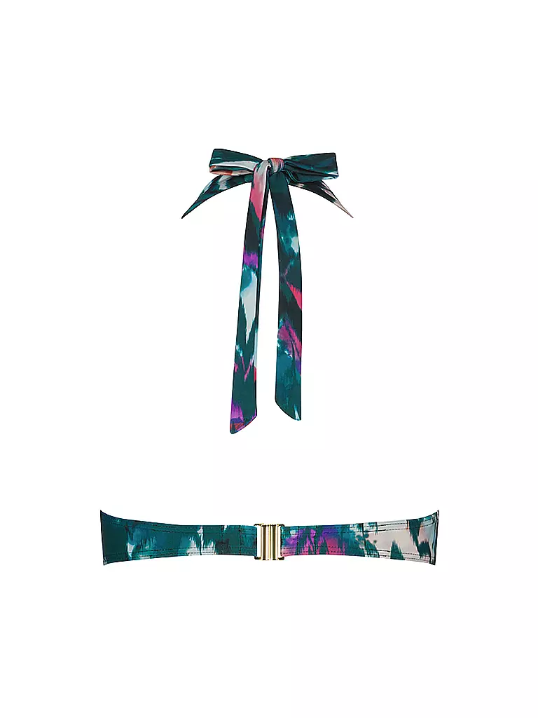 CYELL | Damen Bikinioberteil Ikat Teal | dunkelgrün