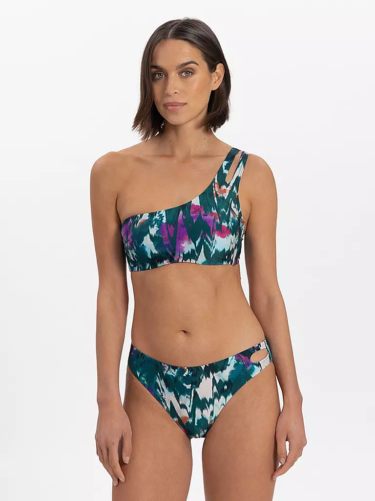 CYELL | Damen Bikinioberteil Ikat Teal | dunkelgrün