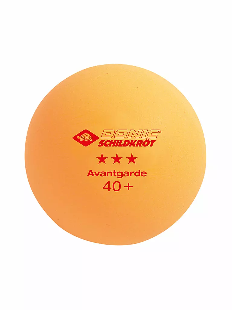 DONIC SCHILDKRÖT | Tischtennisball 3-Stern Avantgarde Poly 40+, 3 Stk. ORANGE | orange